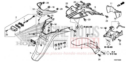 REAR FENDER/LICENSE LIGHT SH150ADG de 2016